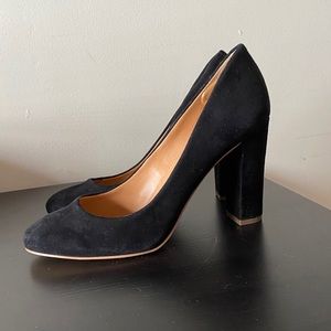 J. Crew Olive Suede Pumps